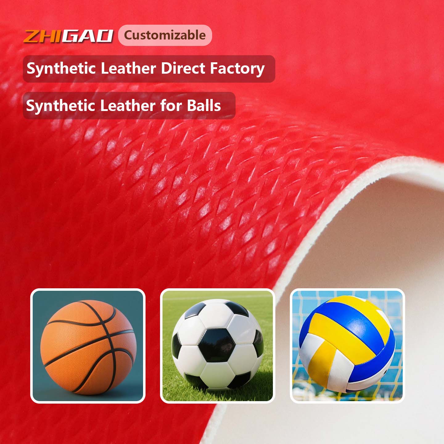 PU Ball Leather Basketball & Football Sports Leather