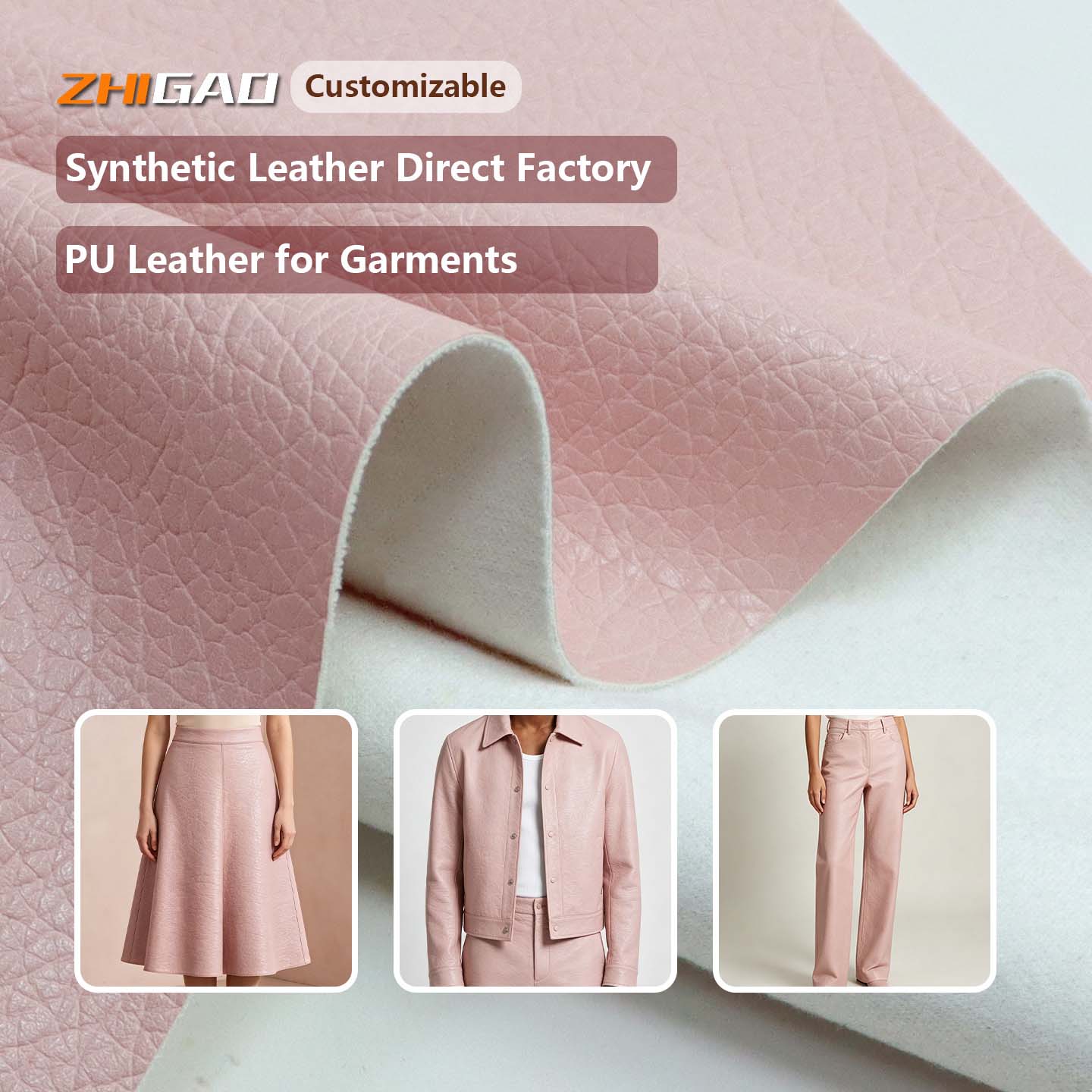 Synthetic PU leather for clothing