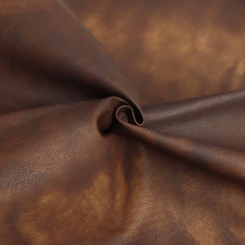 Vintage Two-tone PU Faux Leather Clothes Fabric